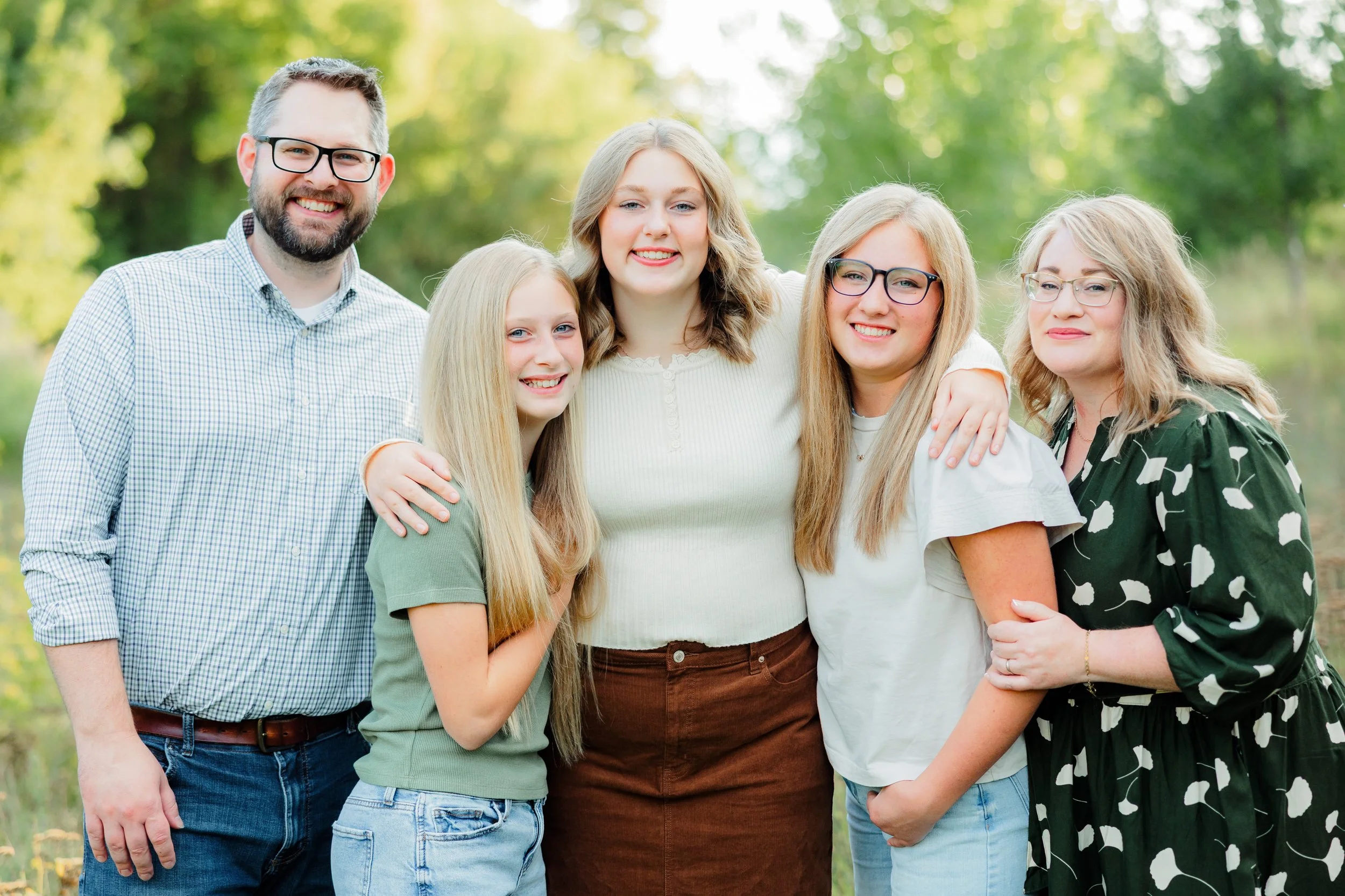 Peter Crosby with his wife Amanda and their three daughters